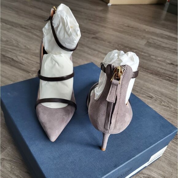 Grey Black Malone Souliers Heels 36.5 - Picture 2 of 6